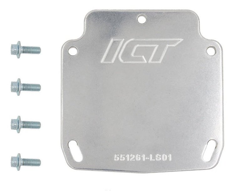 551261-LS01 Throttle Body Block-Off Plate for Gen III and Gen IV Throttle Bodies (Except LS4) [Billet Aluminum]