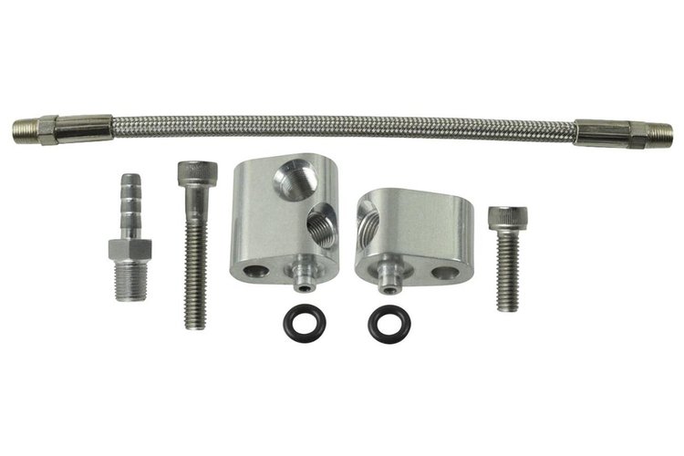 551675 Coolant Steam Port Crossover Throttle Body Bypass Hose Kit for GM LS1 Cylinder Head
