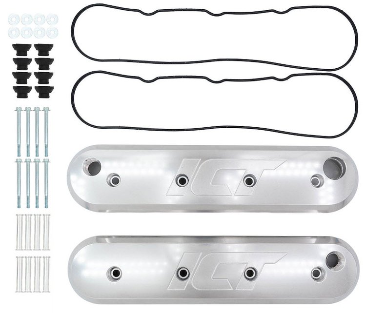 551713-LS01 Billet Aluminum Valve Cover Set for 1999-2014 GM LS-Series Engines