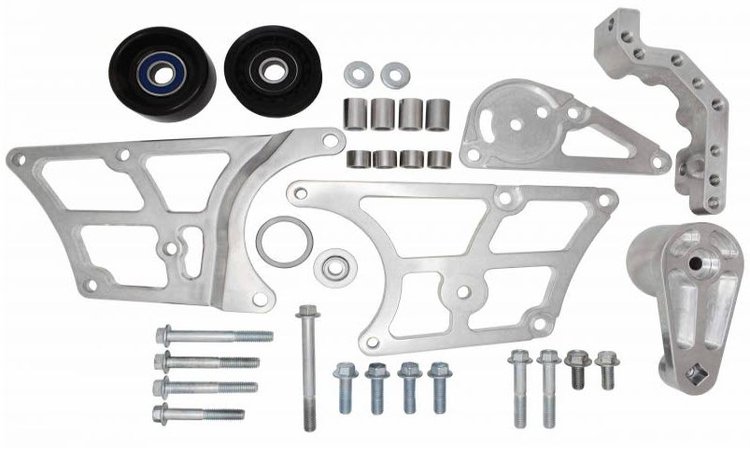 551844-LS4 Alternator & Tensioner Bracket Accessory Drive for 2003-2008 Lamborghini Gallardo w/GM LS4 Engine Swap