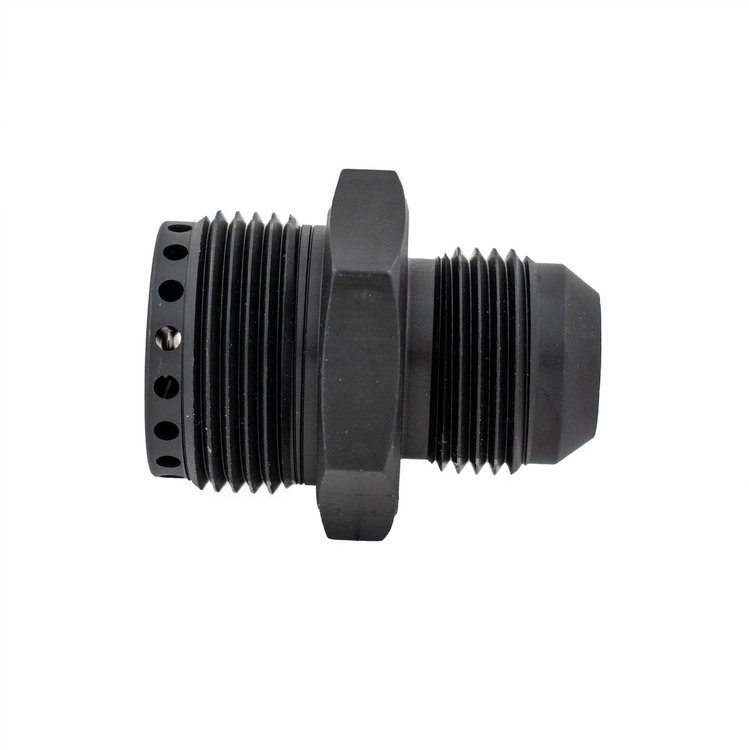 551883-16-12 Valve Cover Baffle Fitting -16AN ORB to -12AN Hose [Black Anodized]