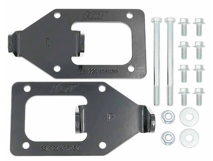 551928-LT-F050 Gen 5 GM LT Engine Swap Mount to 1975-1987 Small Block Chevy Vehicle Adapter [1/2 in. Forward]