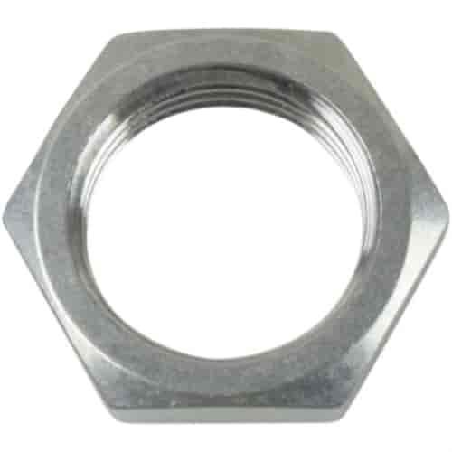 -10 AN Bulkhead Nut in Bare Billet Aluminum Finish