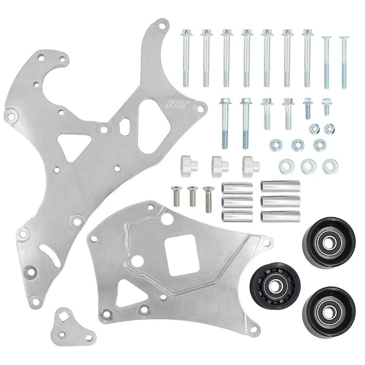 BKT-LS01-E1-1 LS Corvette - Alternator / Power Steering Pump Bracket Kit for Electric WP