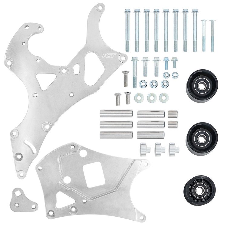 BKT-LS01-E1-2 LS Camaro Electric Water Pump Alternator and Power Steering Bracket Kit
