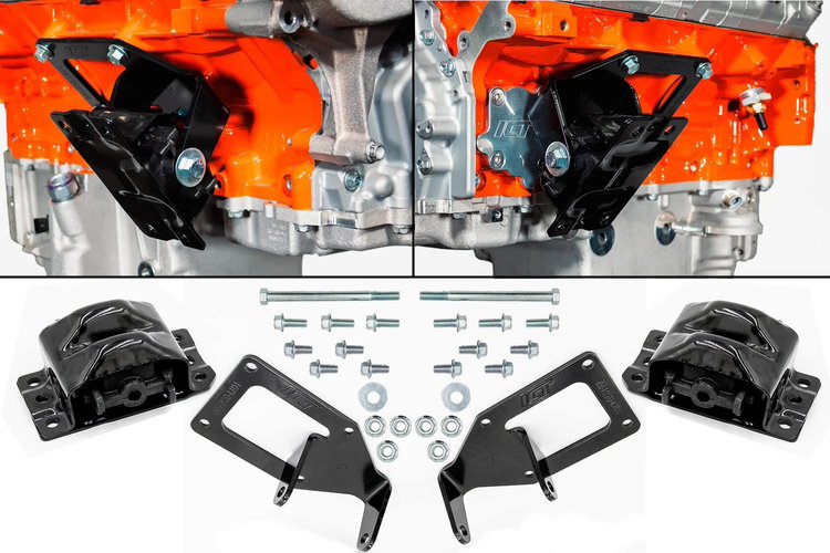 ICT Billet EM-LT-3XBDY LT Engine Mount Kit for 1973-1979 GM 3rd-Gen X-Body Vehicles