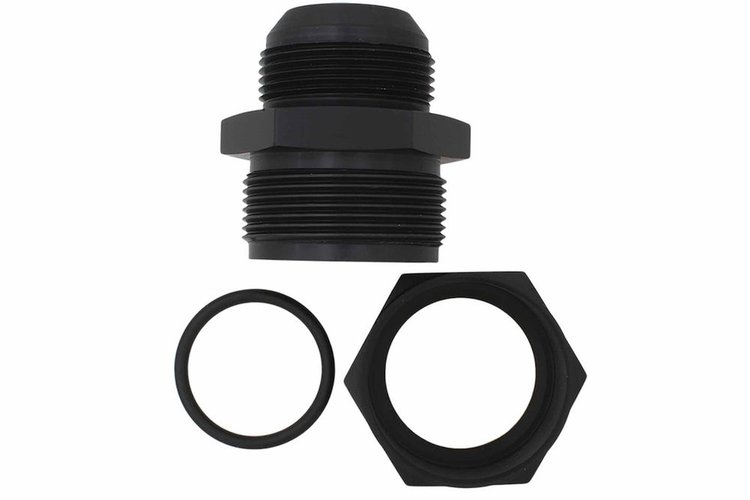 F20AN1250CP Water Pump -20AN to Radiator Hose Adapter [Black Anodized Billet Aluminum]