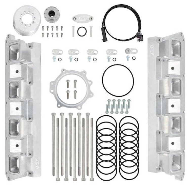 INA-LS3-HC01 Hellcat Supercharger to GM LS3 Cylinder Head Adapter Kit
