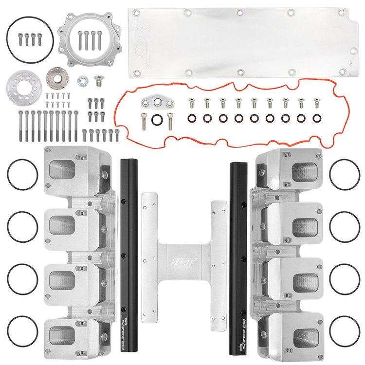 INA-LS3-LT-20 Intake Adapter Kit Fits LT4 Camaro/CTS-V LT4 Supercharger to LS3 LSA Square Port Heads