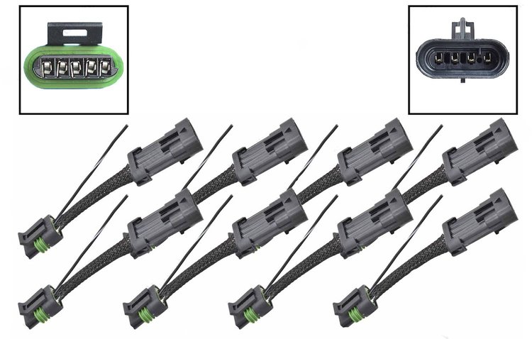 WAC0I31X8 Harness Adapters for Holley Smart Ignition Coil 556-112, and AEM 30-2853 to GM LS1 D580 Ignition Coil Harness