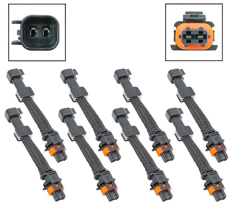 WAINJ43 Wire Harness Adapter Uscar to FIC Fuel Injector [8-Piece Set]