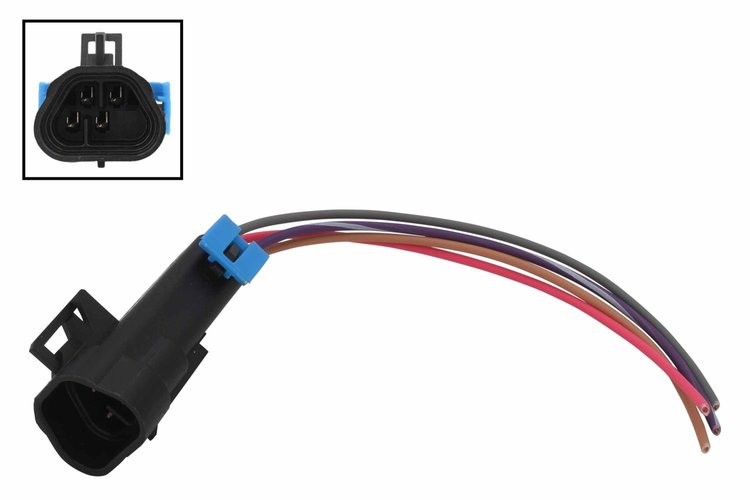 Oxygen Sensor Male Wire Pigtail for 2008-2013 Chevy Corvette C6 - GM LS Black Trapezoid Connector