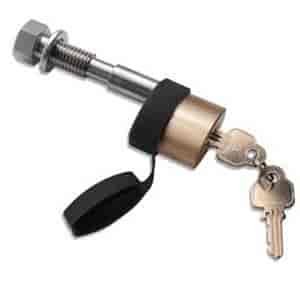 Locking Hitch Pin Chrome Pin w/Black Cover