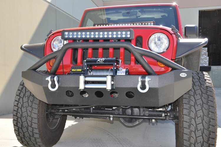 FS-6 Front Mid Width Bumper with Bull Bar [2007-2020 Jeep Wrangler JK, JL, JT Gladiator]