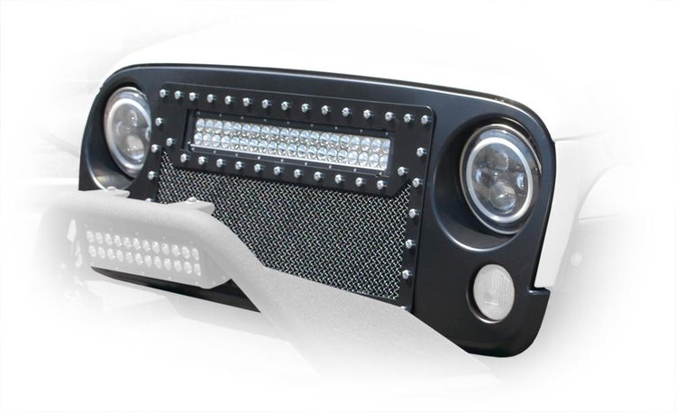 JK MESH GRILL NO LED BLK