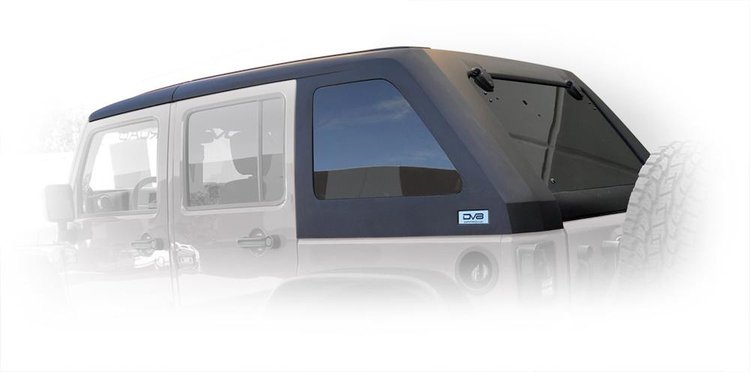 Textured Black Ranger Fastback Hard Top for 2007-2017 Jeep Wrangler JK Unlimited 4-Door
