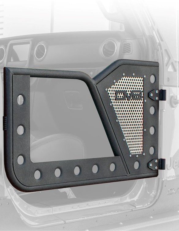 Front Rock Doors fits Select Jeep Wrangler JL 2/4-Door and Jeep Gladiator JT Models - Black Powder-Coated Finish
