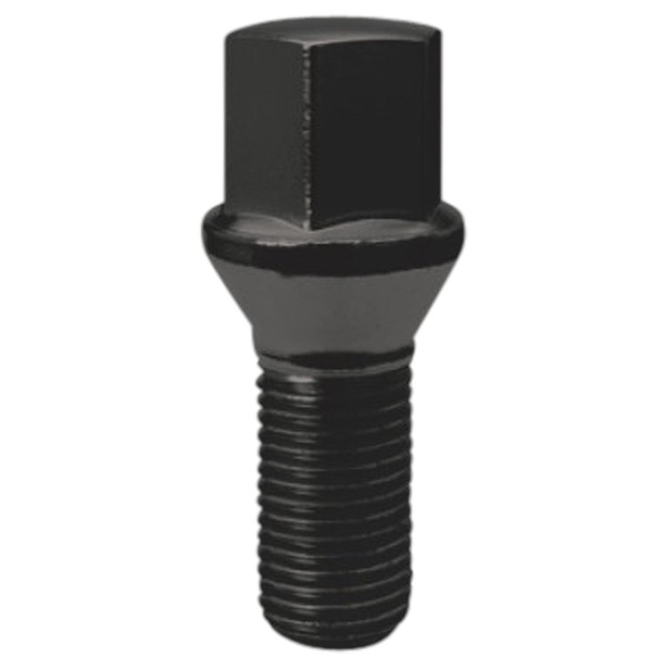 17018BC Lug Bolt, Cone Seat, 17 mm, 14 mm x 1.50, Black, 27 mm