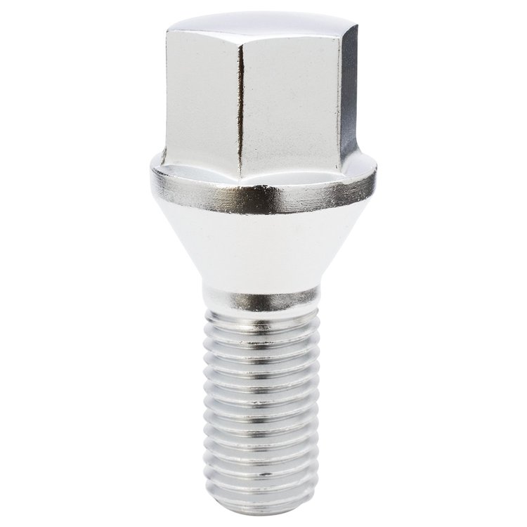 17142 Lug Bolt, Cone Seat, 17 mm, 14 mm x 1.25, Chrome, 32 mm