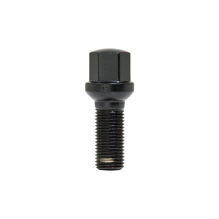 18020BC Lug Bolt, Ball Seat R13, 17 mm, 14 mm x 1.50, Black, 32 mm