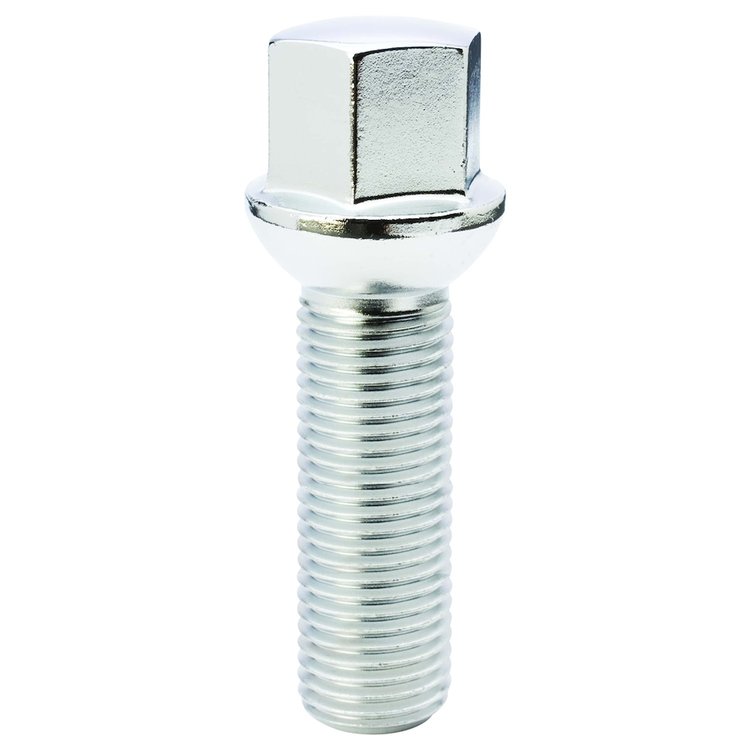 18024 Lug Bolt, Ball Seat R14, 17 mm, 14 mm x 1.50, Chrome, 45 mm