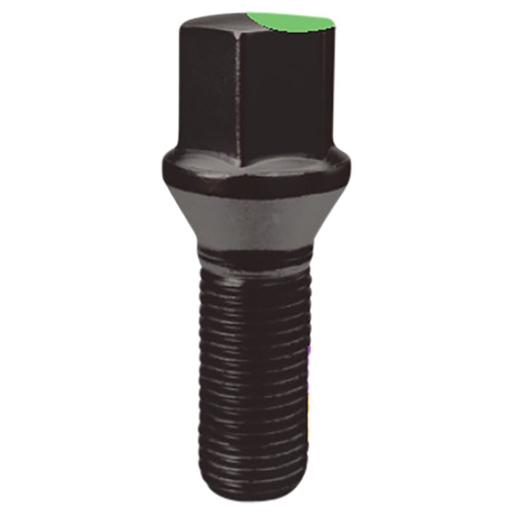 19020BC Lug Bolt, Cone Seat, 19 mm 14 mm x 1.50, Black, 32 mm
