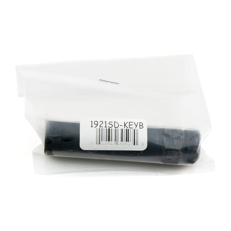 1921SD-KEYB Wheel Lock Key, Spline Drive, Standard Size, 6 Spline Key, 19 mm and 21 mm Hex, Black Finish