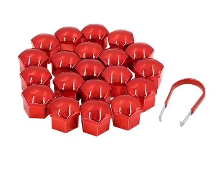 21CAP-IRD 21 mm Hex Cap SET, Red