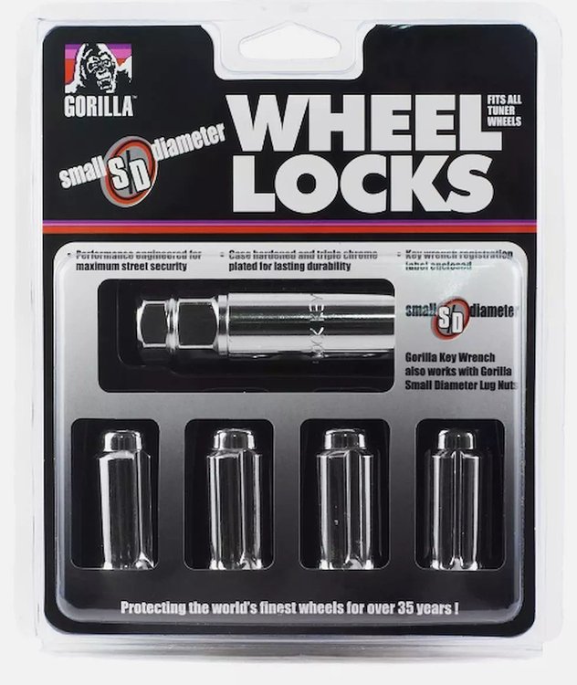 26641SD Small Diameter Lock Duplex Lug Kit, 14 mm x 1.50, Chrome
