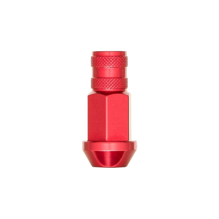 44038RD Bulge OE Aluminum-Lug Kit, 3/4" 12 mm x 1.50, Red