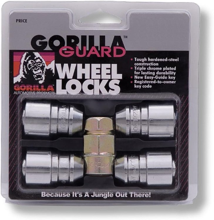 61681 Gorilla Guard Acorn Wheel Lock, 1/2, Chrome