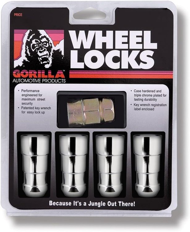 66641 Gorilla Guard Dup Acorn Wheel Lock, 14 mm x 1.50, Chrome