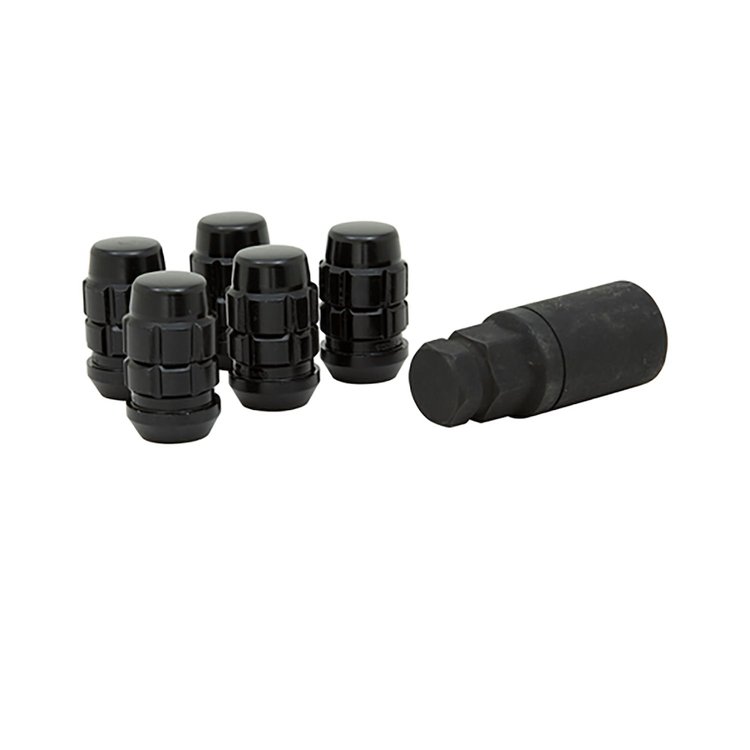 71641XBCB5 X2 Acorn Wheel Lock, 14 mm x 1.50, Black, Set of 5