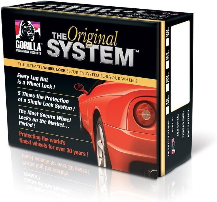 71683N System Lock, 5-Lug 1/2 Acorn, Chrome