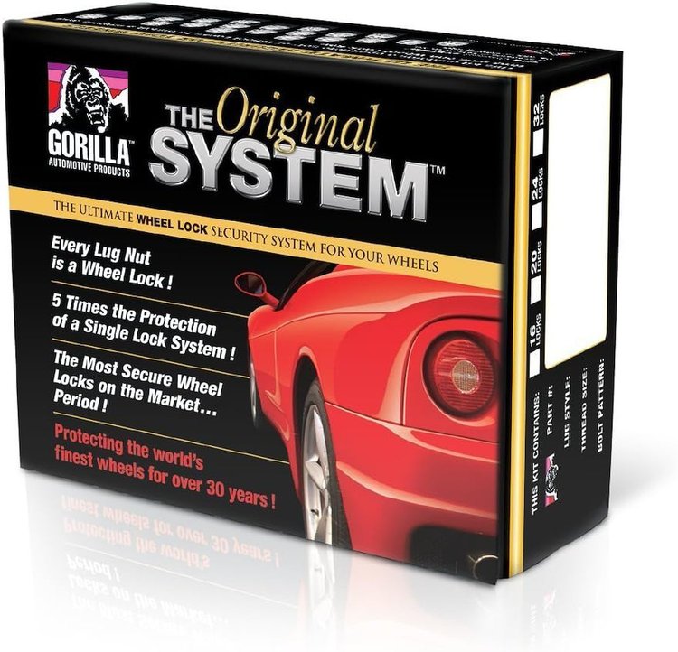 71684NBC System Lock, 6-Lug 1/2 Acorn, Black