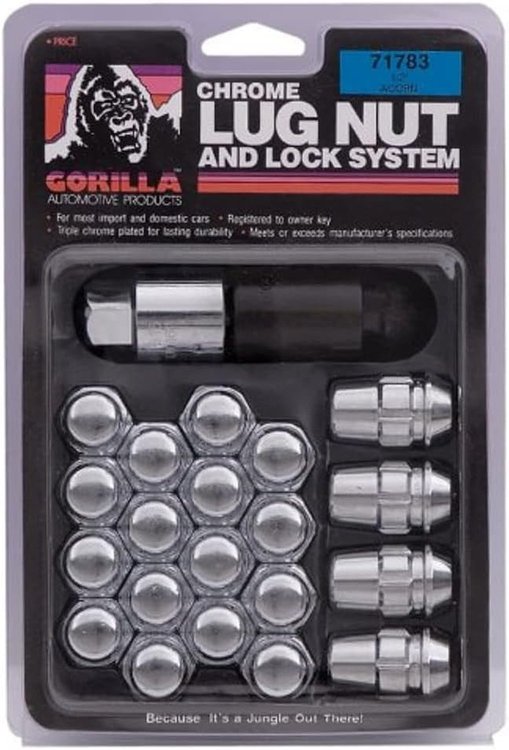 71733 5-Lug Acorn 13/16" 12 mm x 1.50 Wheel Installation Kit, Chrome