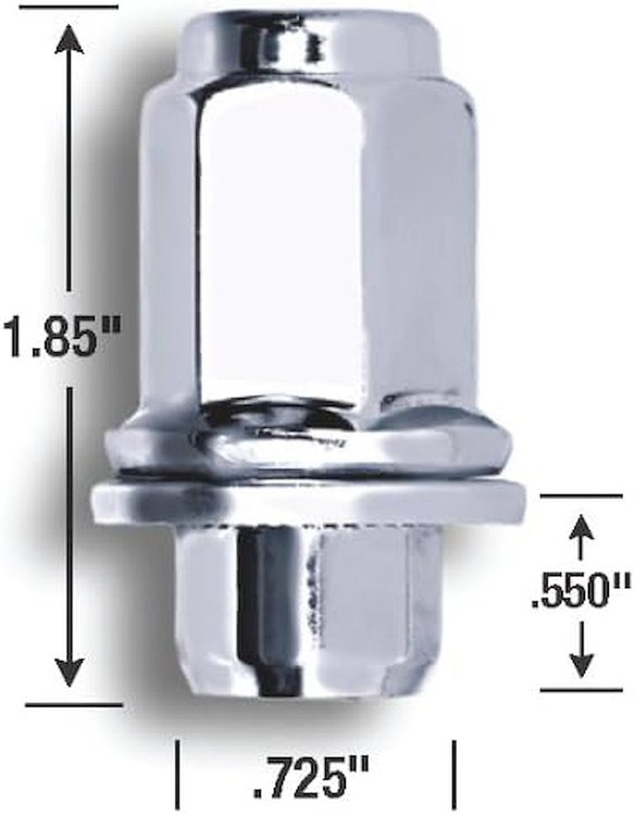 73138TXL Toyota Mag XL-Lug, 13/16" 12 mm x 1.50, Chrome