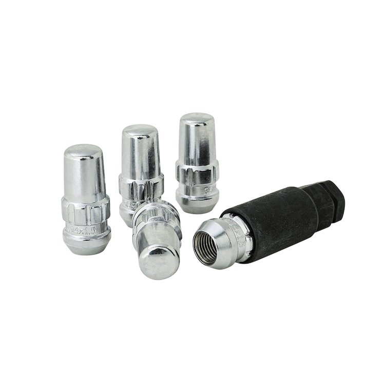 76641NB5 Gorilla Lock Duplex Acorn Wheel Lock, 14 mm x 1.50, Chrome, Set of 5