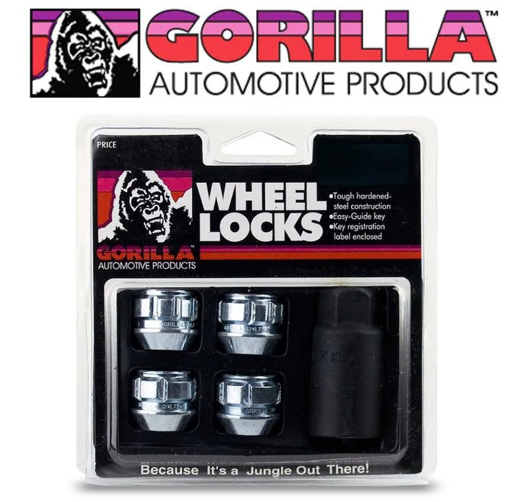 78421N Gorilla Lock Acorn Wheel Lock, OE 12 mm x 1.25, Zinc