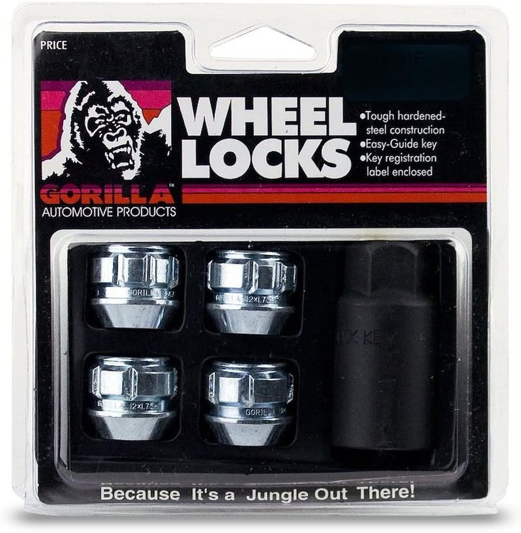 78691N Gorilla Lock Acorn Wheel Lock, OE 9/16, Zinc