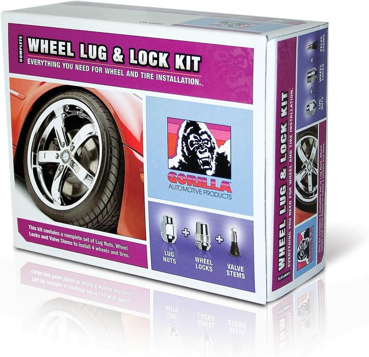 91944 6-Lug Bulge 13/16" 14 mm x 1.50 Wheel Installation Kit, Chrome