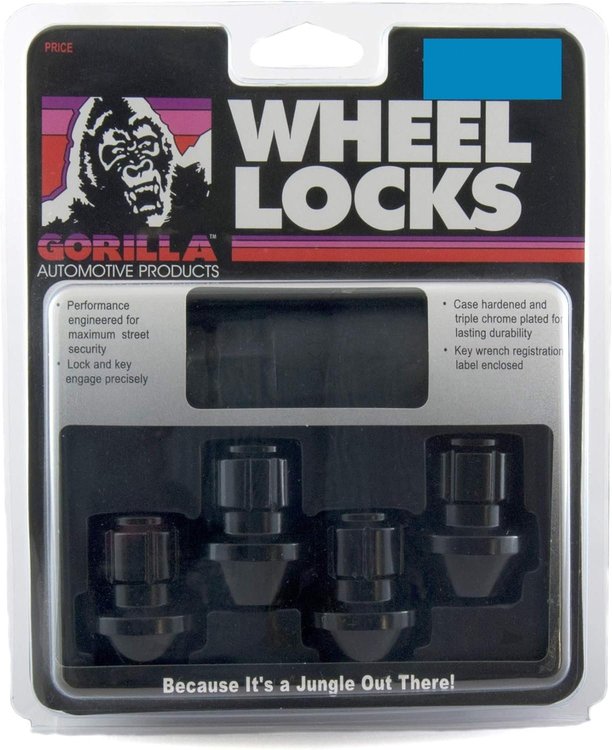 96641BDX Gorilla Lock Factory-Style Wheel Locks, 14 mm x 1.50, Black