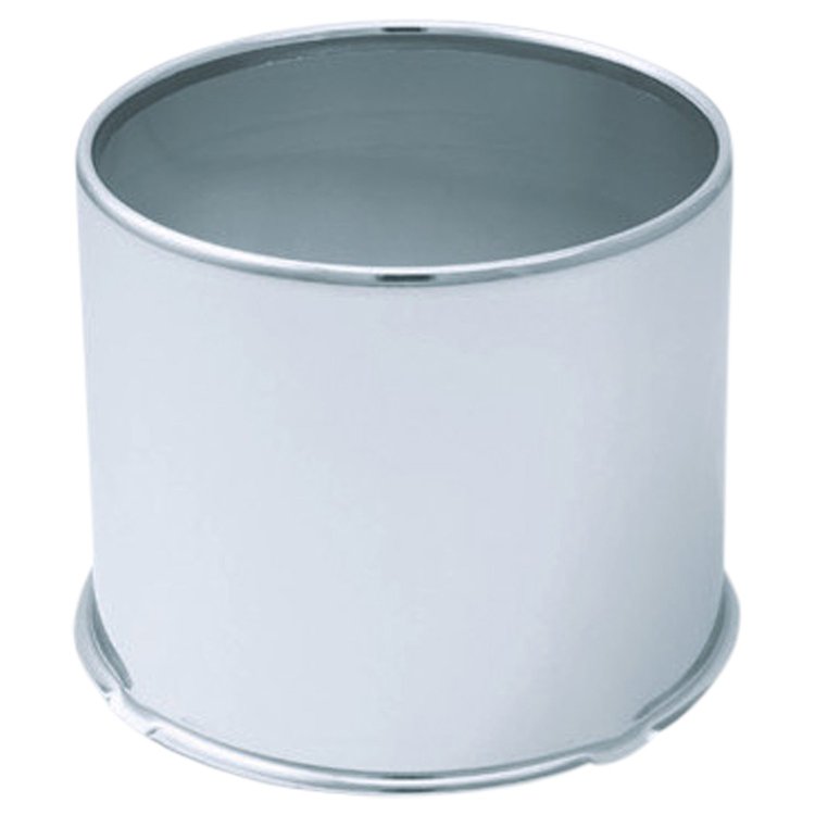 HC204STA Hub Cover, 4.25" I.D., Open-End, Short, Chrome