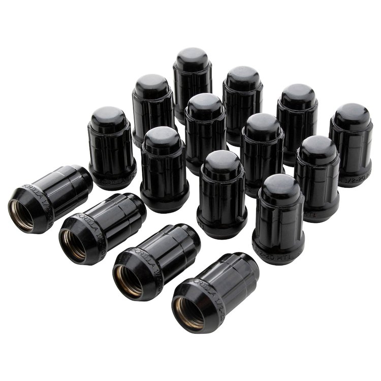 K4CS-12125BGR 4-Lug 12 mm x 1.25 Spline Wheel Installation Kit, w/ Valves, Black