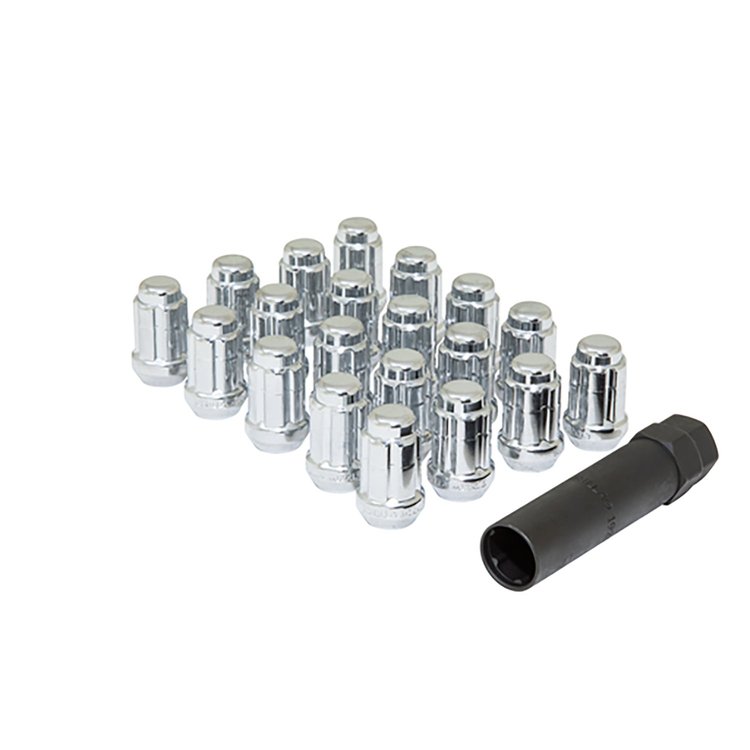 K5CSL-12125GR 5-Lug 12 mm x 1.25 Spline Wheel Installation Kit, w/ Locks Pass, Chrome