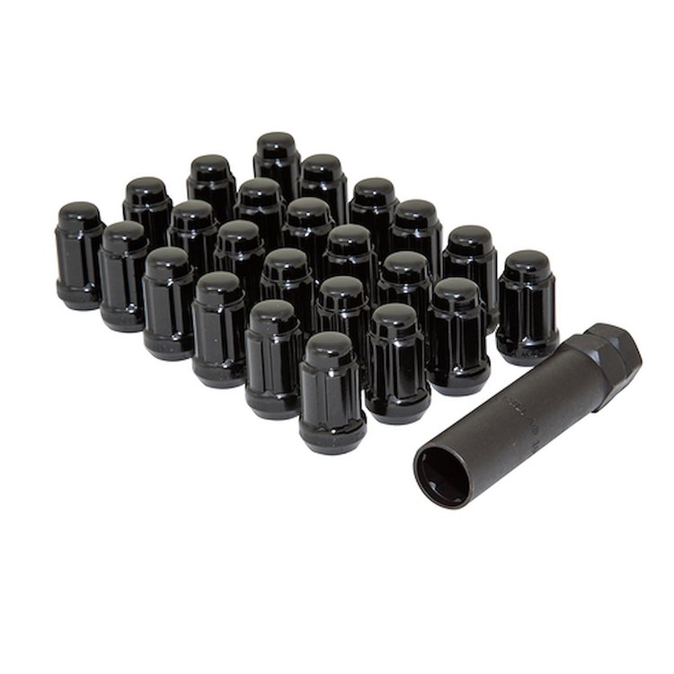 K6CS-12150BGR 6-Lug 12 mm x 1.50 Spline Wheel Installation Kit, Black