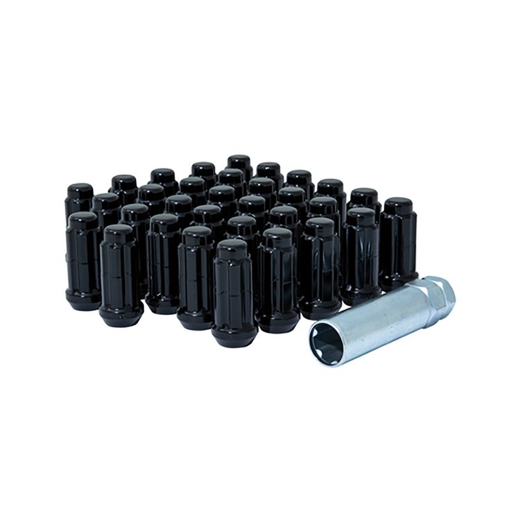 KJPS-00916BGR 35-Pk 9/16 Jeep Spline Wheel Installation Kit, Black