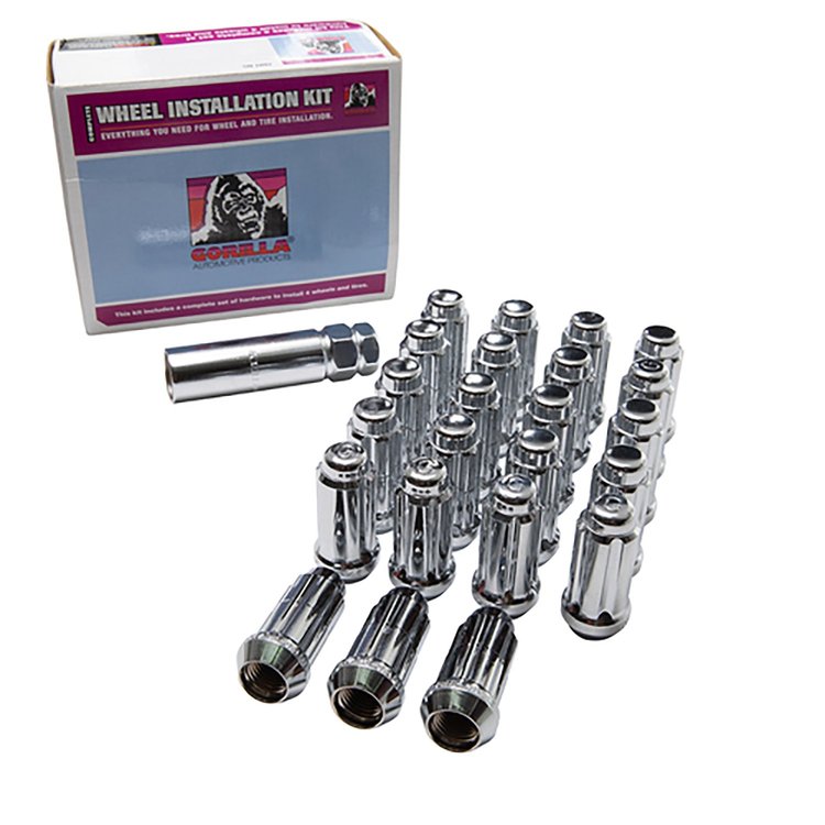 KJPSL-14150GR 23-Pack 14 mm x 1.50 Jeep Spline Wheel Installation Kit, w/ Locks, Chrome