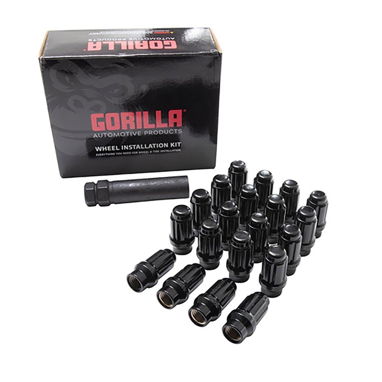 K5CES-12150BGR 5-Lug 12 mm x 1.50 ET Spline Wheel Installation Kit, Black