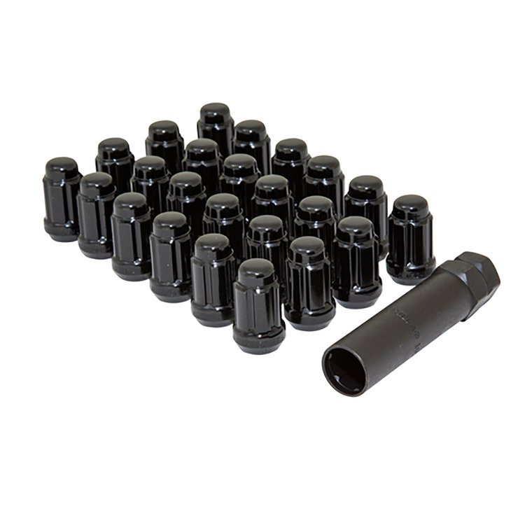 K6CSL-12125BGR 6-Lug 12 mm x 1.25 Spline Wheel Installation Kit, w/ Locks Pass, Black